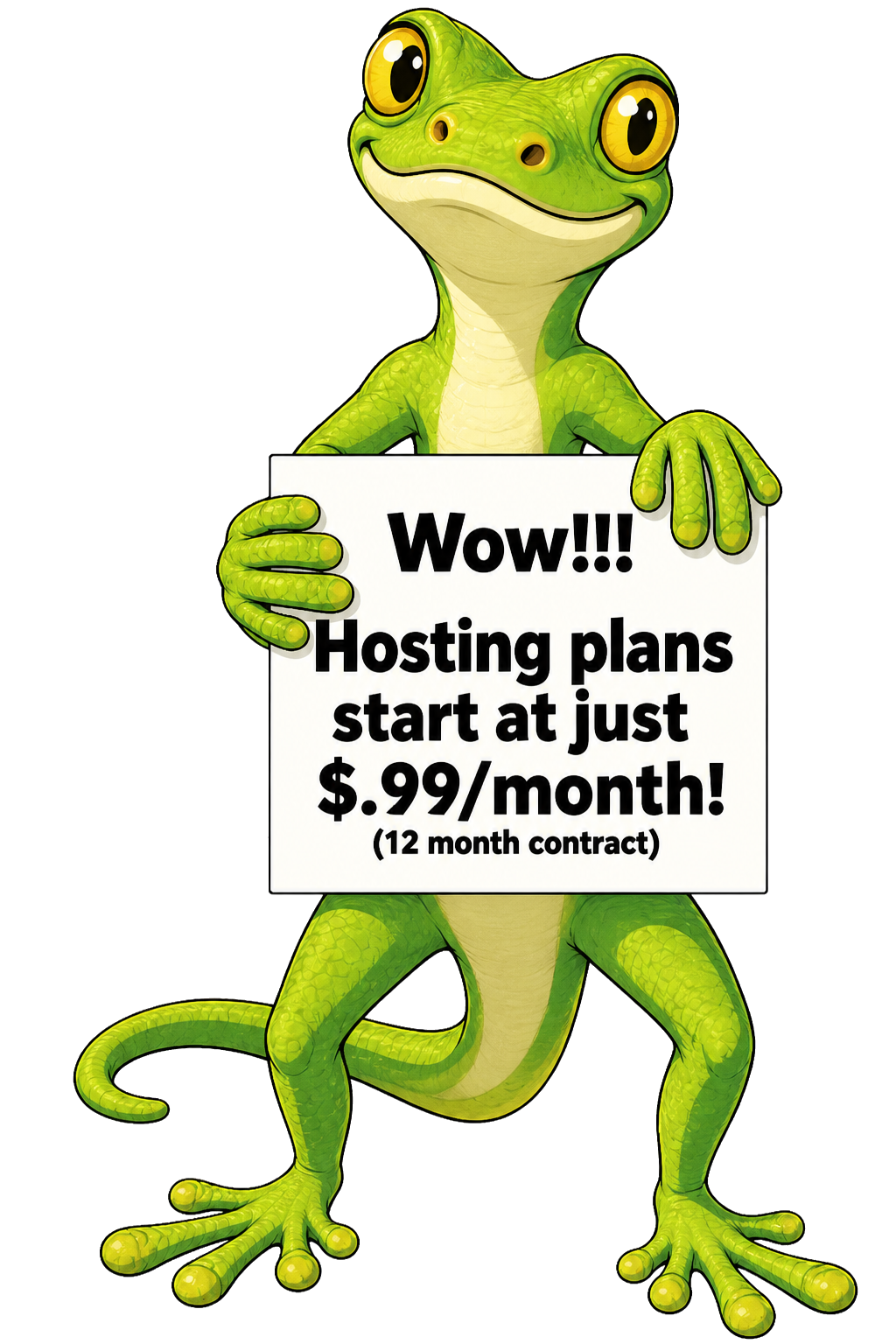 Lizard Hill gecko mascot